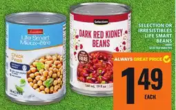 Food Basics SELECTION OR IRRESISTIBLES LIFE SMART BEANS offer