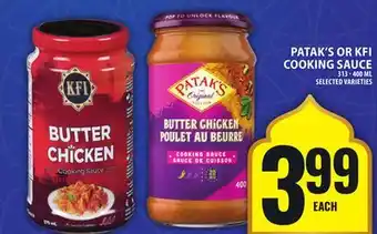 Food Basics PATAK'S OR KFI COOKING SAUCE offer