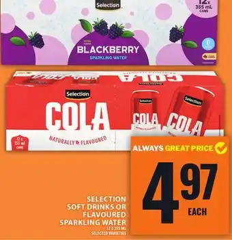 Food Basics SELECTION SOFT DRINKS OR FLAVOURED SPARKLING WATER offer