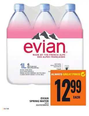 Food Basics EVIAN SPRING WATER offer