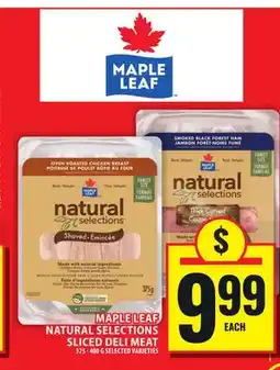 Food Basics MAPLE LEAF NATURAL SELECTIONS SLICED DELI MEAT offer