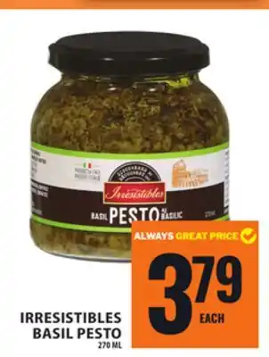 Food Basics IRRESISTIBLES BASIL PESTO offer