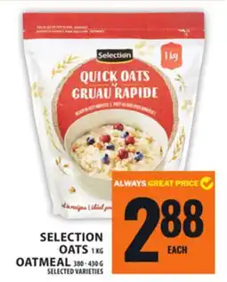 Food Basics SELECTION OATS OR OATMEAL offer