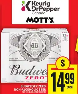 Food Basics BUDWEISER ZERO NON-ALCOHOLIC BEER offer