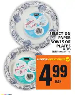 Food Basics SELECTION PAPER BOWLS OR PLATES offer