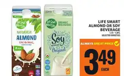 Food Basics LIFE SMART ALMOND OR SOY BEVERAGE offer