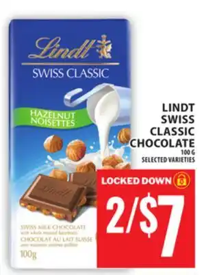 Food Basics LINDT SWISS CLASSIC CHOCOLATE offer