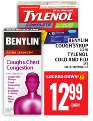 Food Basics BENYLIN COUGH SYRUP or TYLENOL COLD AND FLU offer