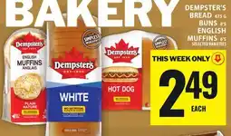 Food Basics DEMPSTER'S BREAD BUNS ENGLISH MUFFINS offer