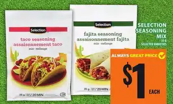 Food Basics SELECTION SEASONING MIX offer