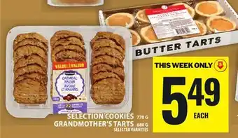 Food Basics SELECTION COOKIES GRANDMOTHER'S TARTS offer