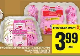 Food Basics TWO BITE OR KIMBERLEY'S BAKESHOPPE VALENTINES SWEETS offer