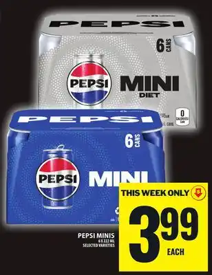 Food Basics PEPSI MINIS offer