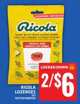 Food Basics RICOLA LOZENGES offer