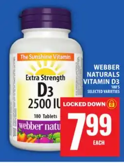 Food Basics WEBBER NATURALS VITAMIN D3 offer