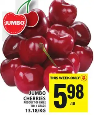 Food Basics JUMBO CHERRIES offer