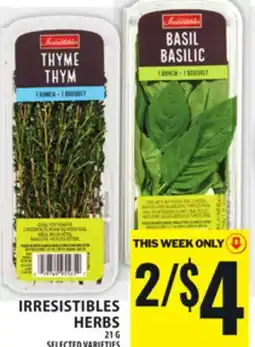 Food Basics IRRESISTIBLES HERBS offer