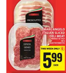 Food Basics MARC ANGELO ITALIAN SLICED DELI MEAT offer