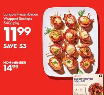 Longo's Frozen Bacon Wrapped Scallops offer