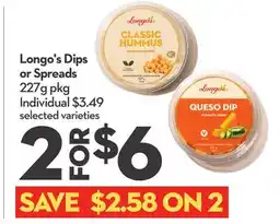 Longo's Dips or Spreads offer