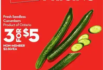 Longo's Fresh Seedless Cucumbers offer