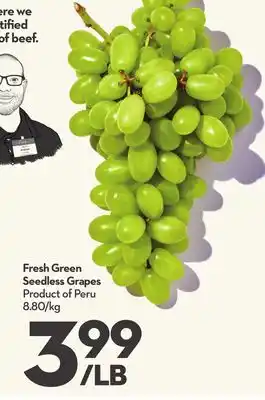 Longo's Fresh Green Seedless Grapes offer