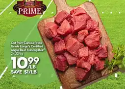 Longo's Cut from Canada Prime Grade Longo's Certified Angus Beef Stewing Beef offer