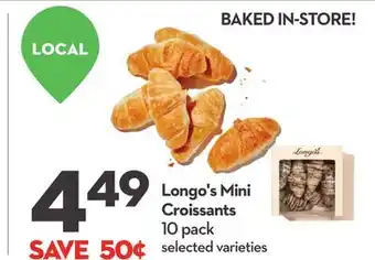 Longo's Mini Croissants offer