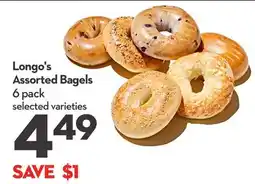 Longo's Assorted Bagels offer