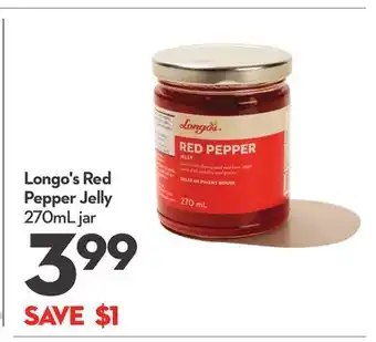 Longo's Red Pepper Jelly offer