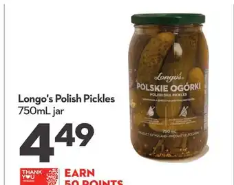 Longo's Polish Pickles offer