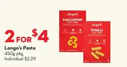 Longo's Pasta offer