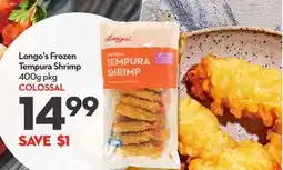 Longo's Frozen Tempura Shrimp offer