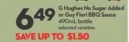 Longo's G Hughes No Sugar Added or Guy Fieri BBQ Sauce offer