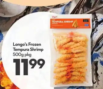 Longo's Frozen Tempura Shrimp offer