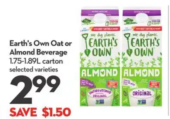 Longo's Oat or Almond Beverage offer