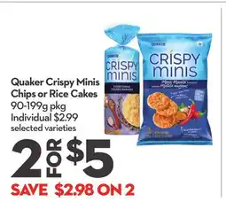 Longo's Crispy Minis Chips or Rice Cakes offer