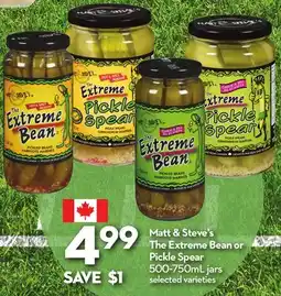 Longo's Steve's The Extreme Bean or Pickle Spear offer