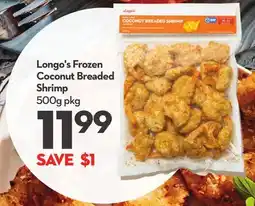 Longo's Frozen Coconut Breaded Shrimp offer