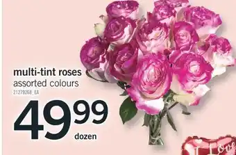 Fortinos DOZEN MULTI-TINT ROSES, dozen offer