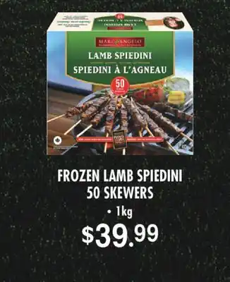 Fortinos FROZEN LAMB SPIEDINI 50 SKEWERS, 1KG offer