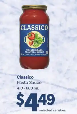 Fortinos CLASSICO PASTA SAUCE 410 -600 ML offer