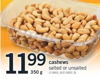 Fortinos CASHEWS, 350 G offer