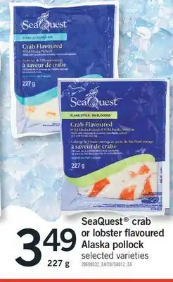 Fortinos SEAQUEST CRAB OR LOBSTER FLAVOURED POLLOCK ALASKA POLLOCK, 227 G offer