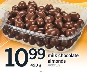 Fortinos MILK CHOCOLATE ALMONDS, 490 g offer