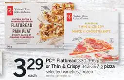 Fortinos PC FLATBREAD 330-395 G OR THIN & CRISPY 343-397 G PIZZA offer