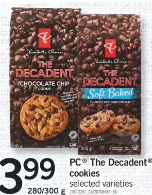 Fortinos PC THE DECADENT COOKIES, 280/300 G offer