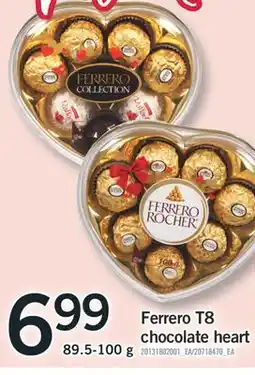 Fortinos FERRERO T8 CHOCOLATE HEART, 89.5-100 G offer