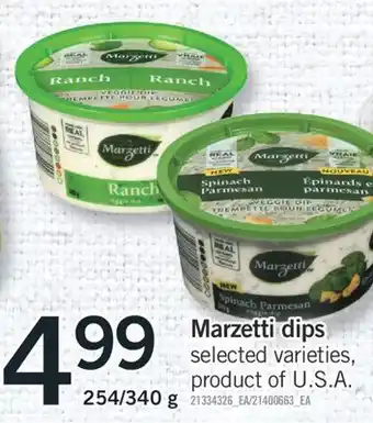 Fortinos MARZETTI DIPS, 254/340 G offer