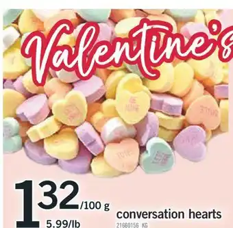 Fortinos CONVERSATION HEARTS offer